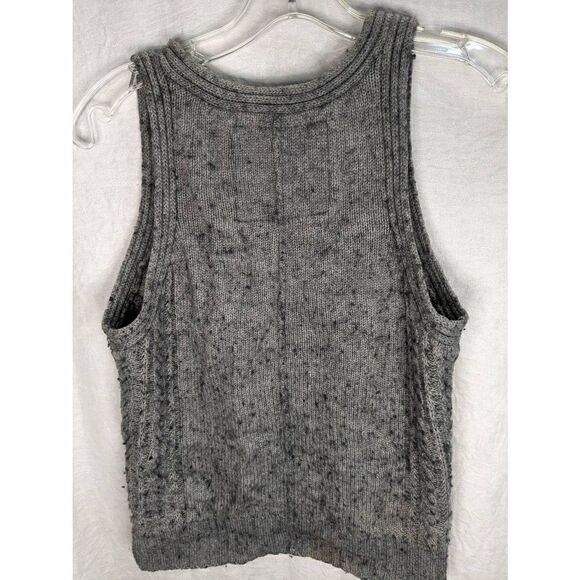 American Eagle Wool Blend Sweater Vest Gray M Medium - Picture 5 of 7